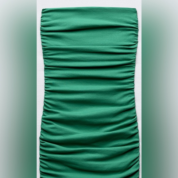 ZARA green tube dress size S - Picture 2 of 4